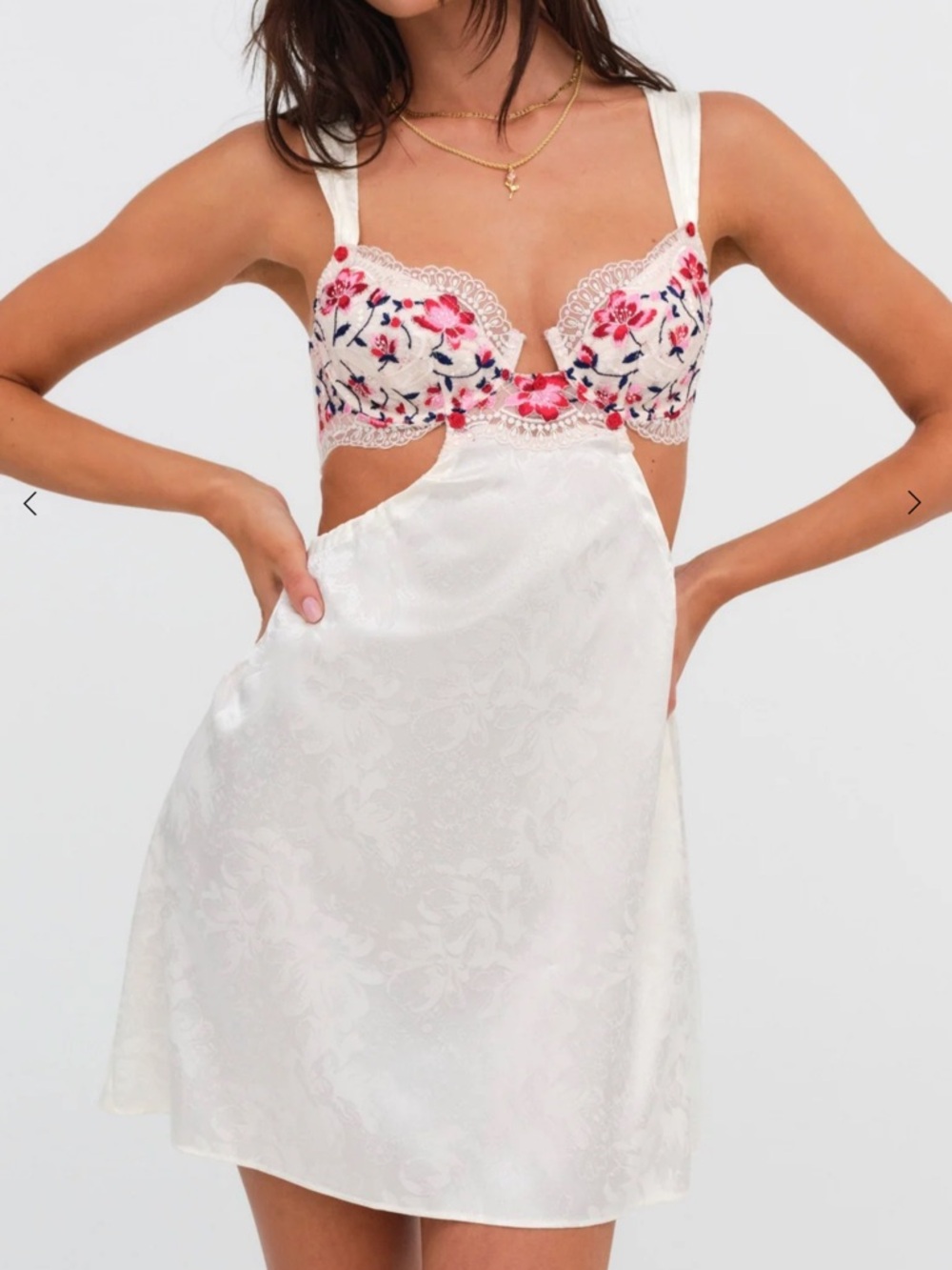 For Love and Lemons White Festival Slip Dress